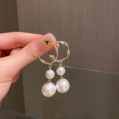 New Trend Minimalist Pearl Long Earrings