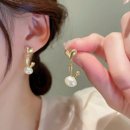 New Trend Minimalist Pearl Long Earrings