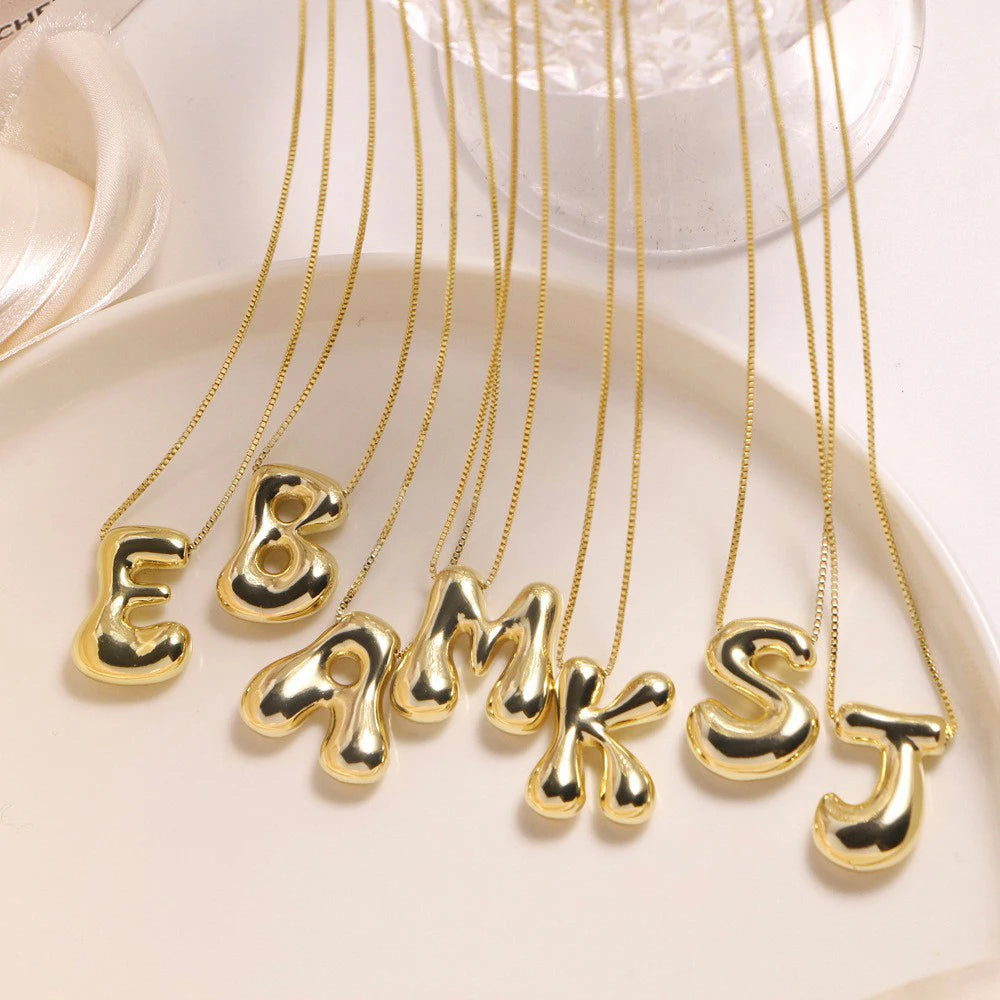 Golden Color Stainless Steel letters Necklace For Women&Girls