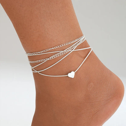 7pc/set Bohemian Starfish Anklet Set For Summer Beach