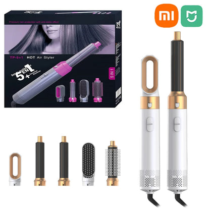 5 in 1 Hair Dryer Hot Comb Set Professional Curling Iron Hair Straightener Styling Tool