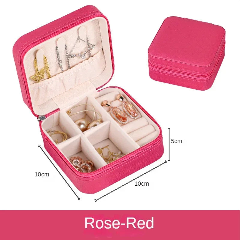 Jewelry Organizer Display Travel Jewelry Case Boxes Portable Jewelry Box Leather Storage