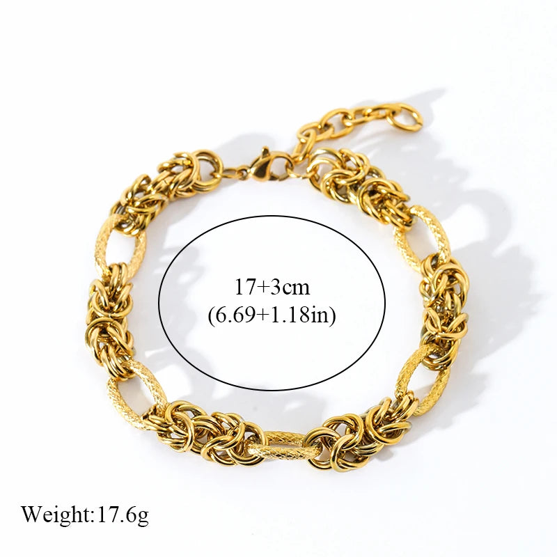 316L Stainless Steel Twisted Bracelet Bangles For Women