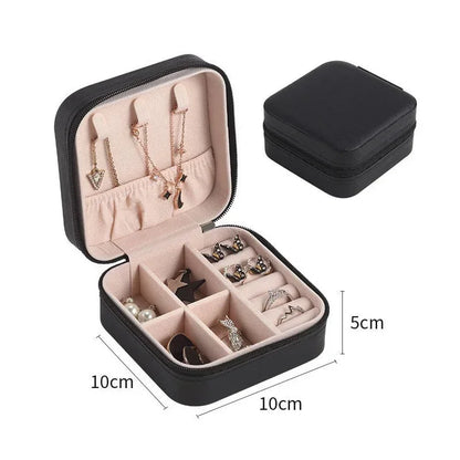 Jewelry Organizer Display Travel Jewelry Case Boxes Portable Jewelry Box Leather Storage