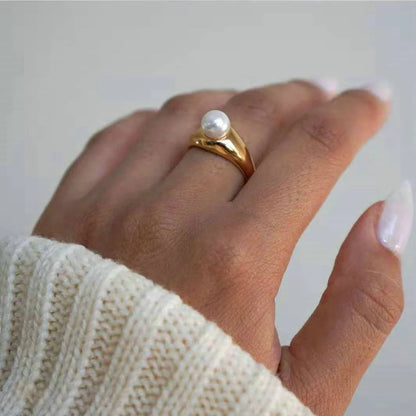 Gold Plated 316L Stainless Steel Trendy Rings