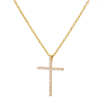 Zircon Cross Necklace For Women