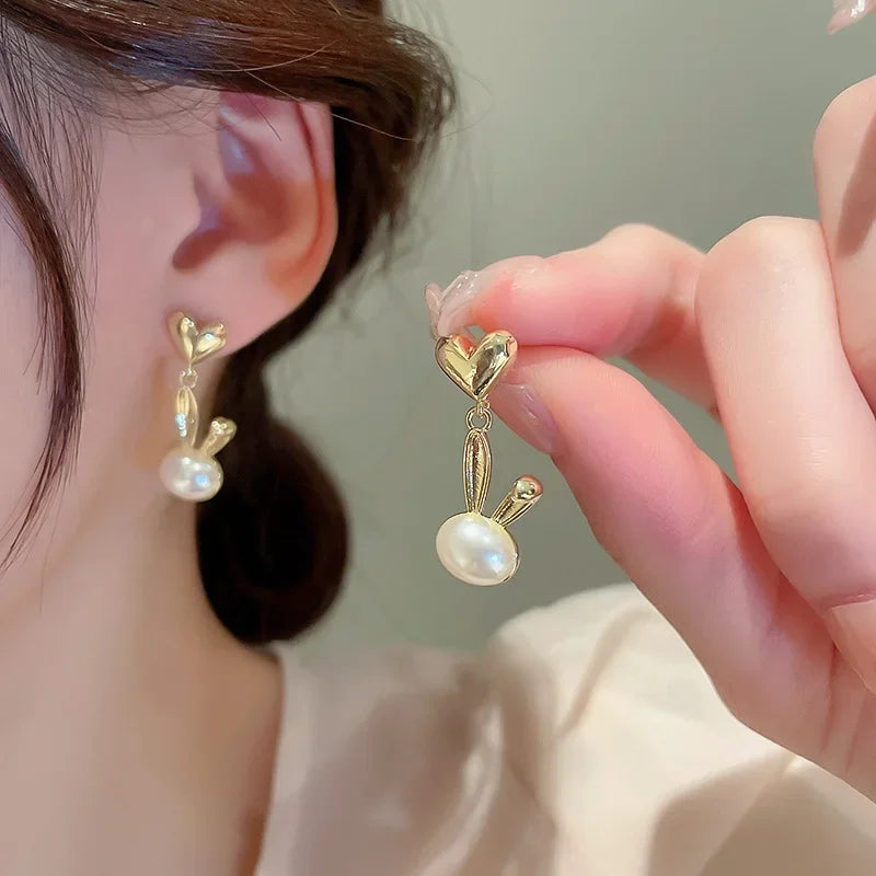 New Trend Minimalist Pearl Long Earrings