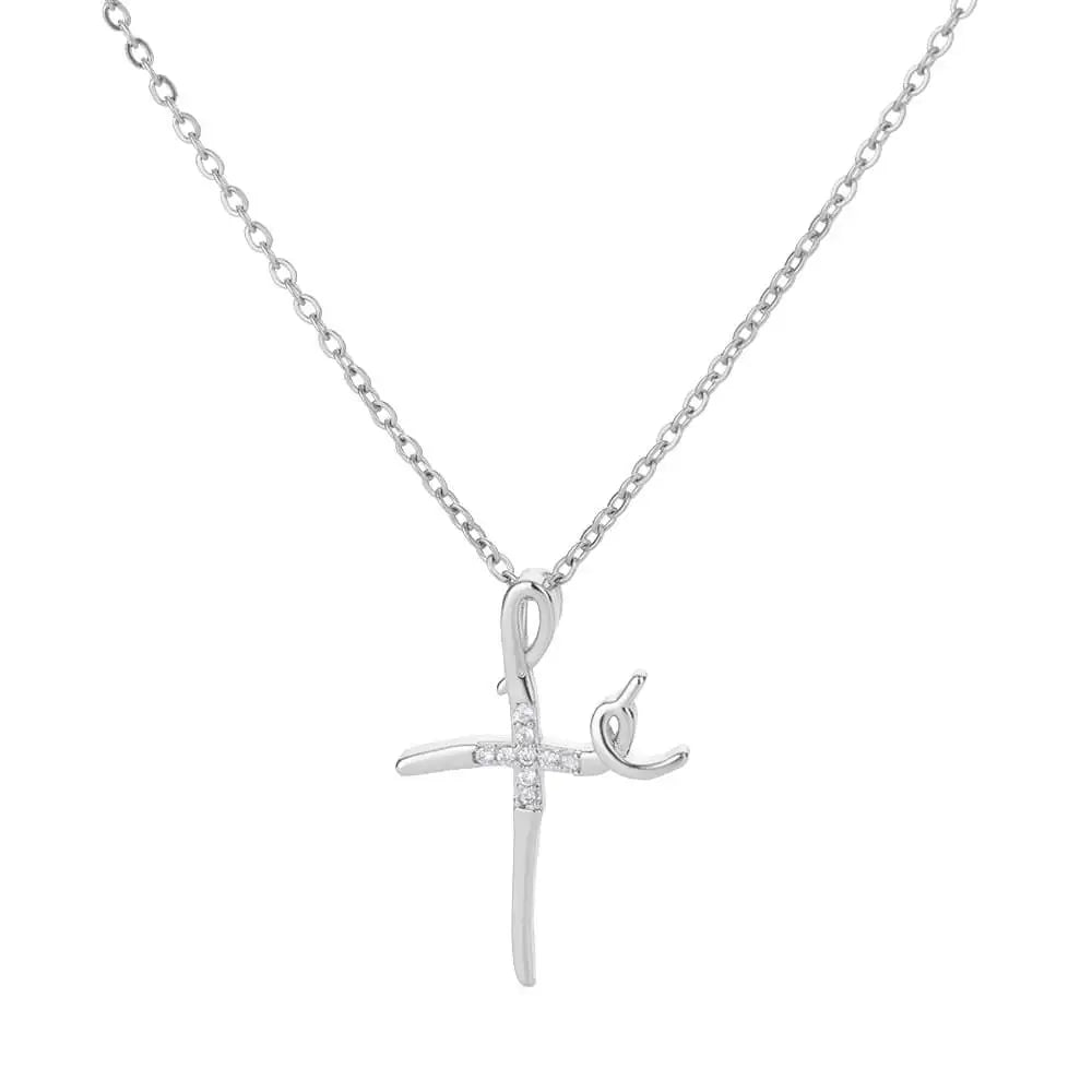 Zircon Cross Necklace For Women