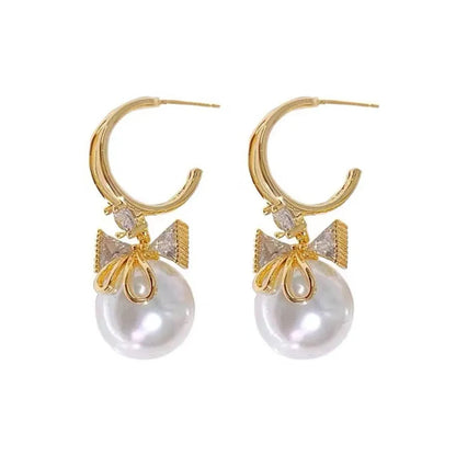 New Trend Minimalist Pearl Long Earrings