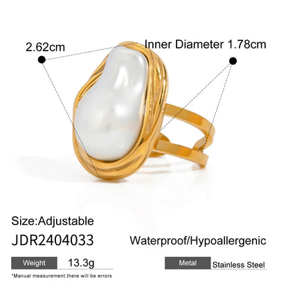 Stainless Steel Gold Color trendy Rings for Women