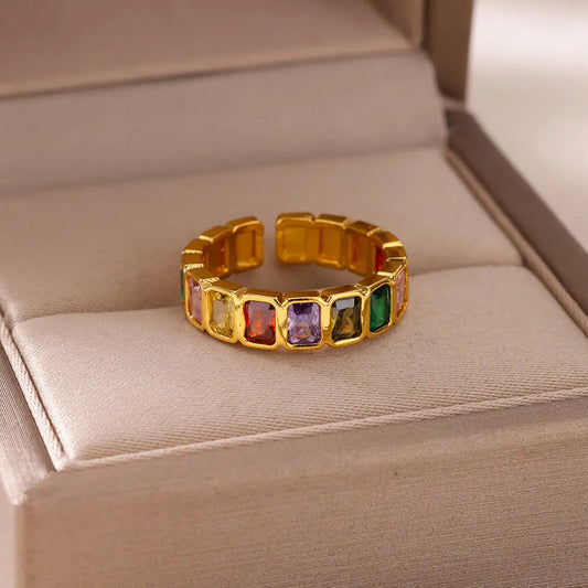 Colorful Cubic Boho Ring For Women