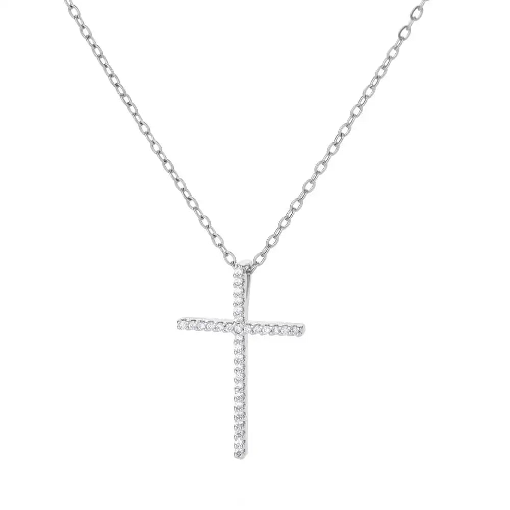 Zircon Cross Necklace For Women