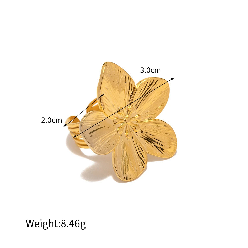 Stainless Steel Gold Color trendy Rings for Women