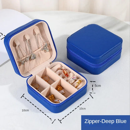 Jewelry Organizer Display Travel Jewelry Case Boxes Portable Jewelry Box Leather Storage