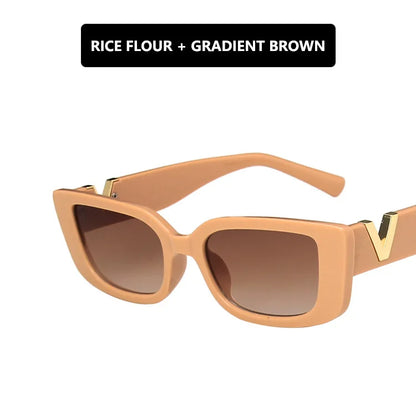 Retro Rectangle Vintage Sunglasses For Women