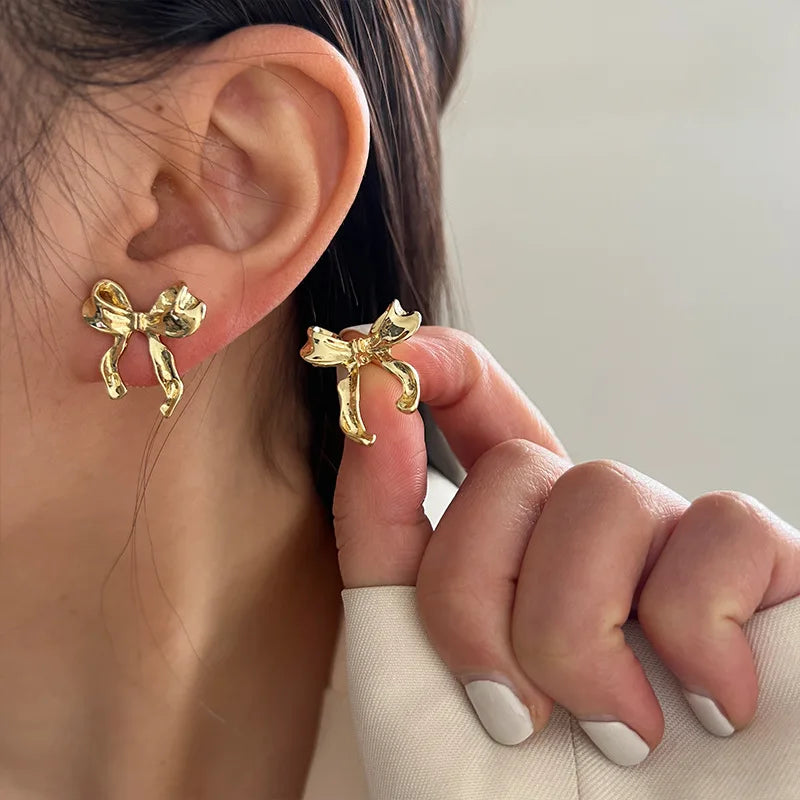 Bow Knot Earrings Women's Simple Elegant Jewelry