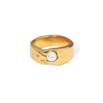 Gold Plated 316L Stainless Steel Trendy Rings